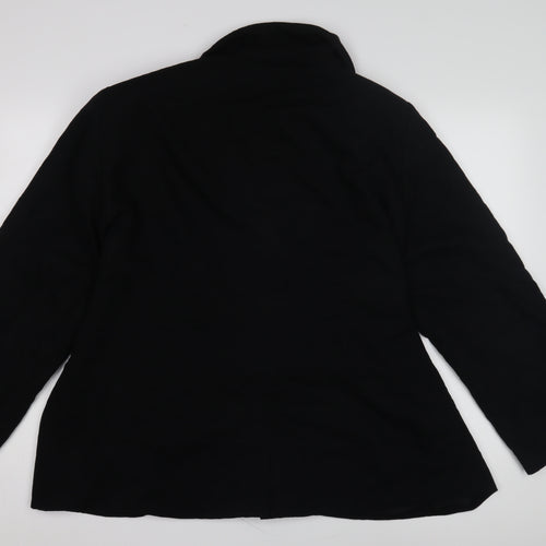 Women's Black XL Polyester Viscose Jacket - Lined
