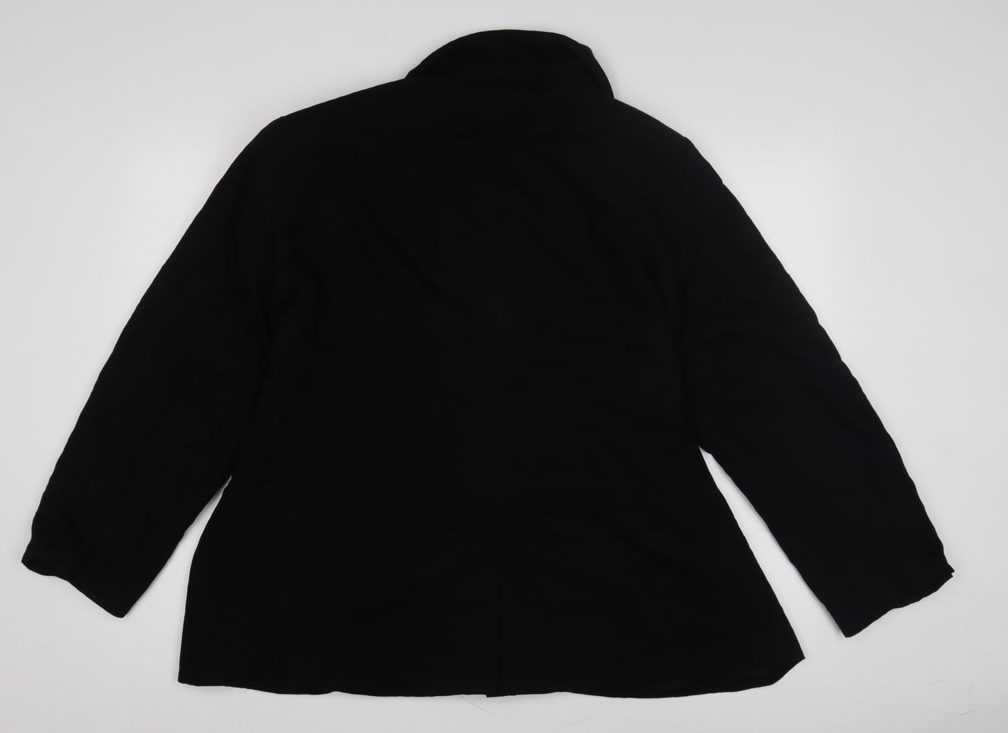 Women's Black XL Polyester Viscose Jacket - Lined