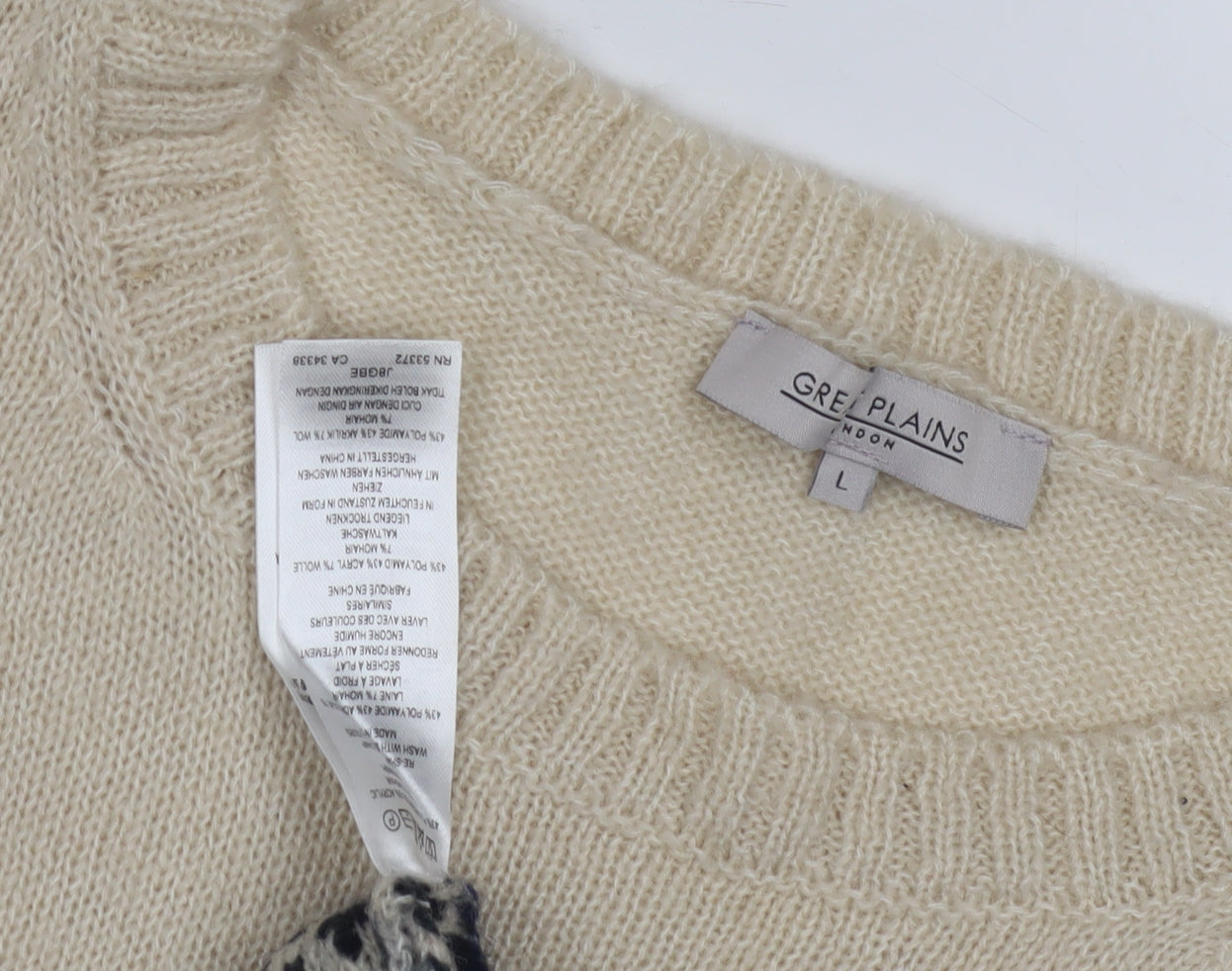 Great Plains Women's Beige Pullover Jumper Size L