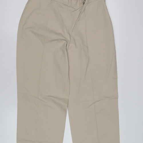 Mencel Women's Beige Regular Trousers Size 14