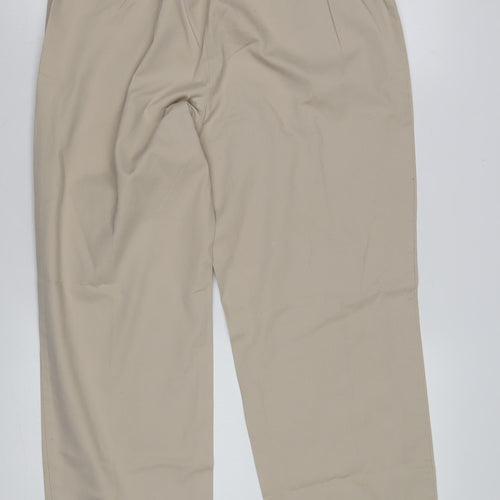 Mencel Women's Beige Regular Trousers Size 14