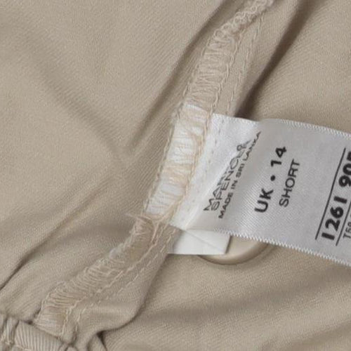 Mencel Women's Beige Regular Trousers Size 14
