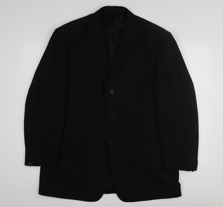 Copperstone Men's Black Blazer, Size 44, Regular Fit