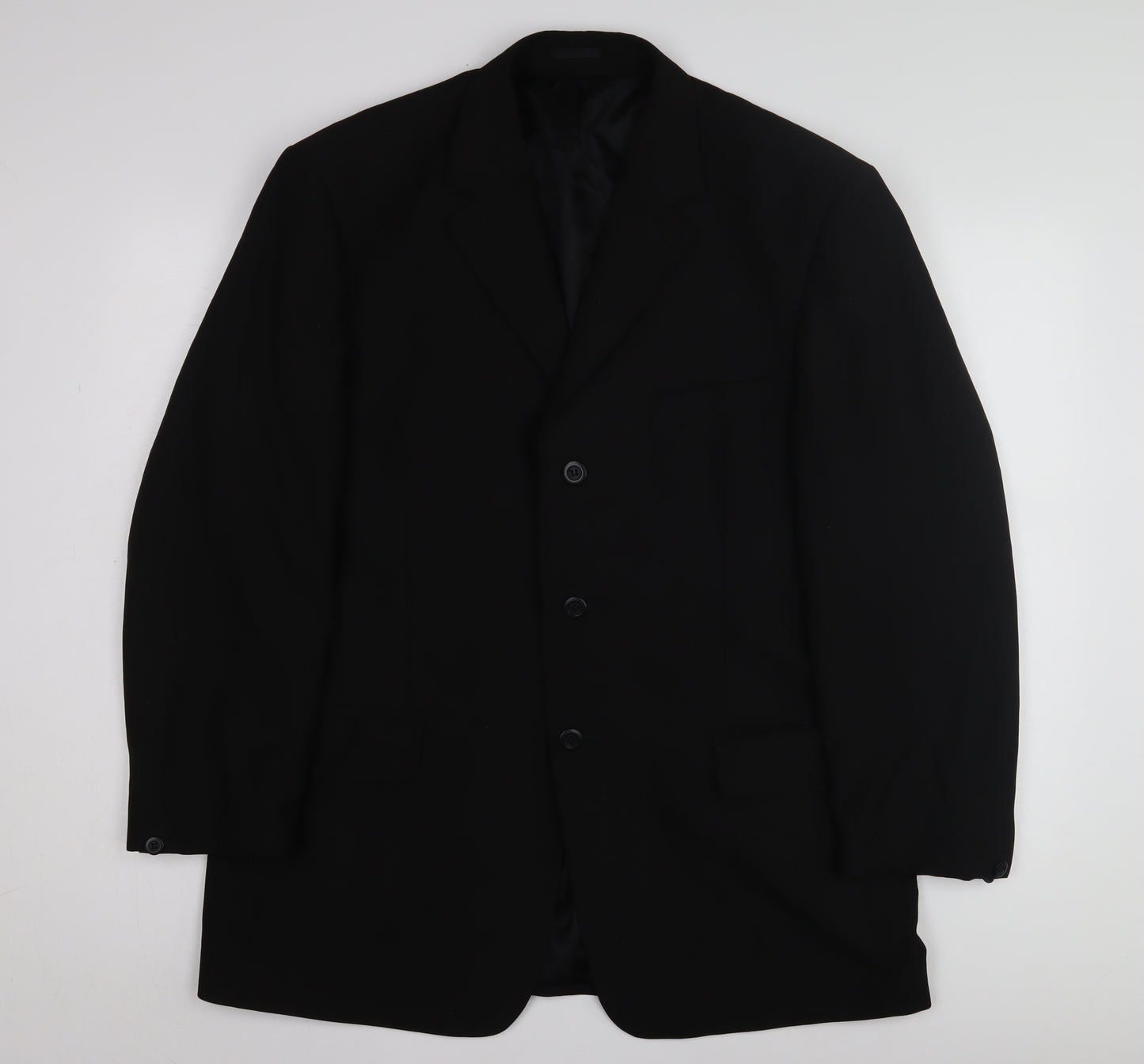 Copperstone Men's Black Blazer, Size 44, Regular Fit