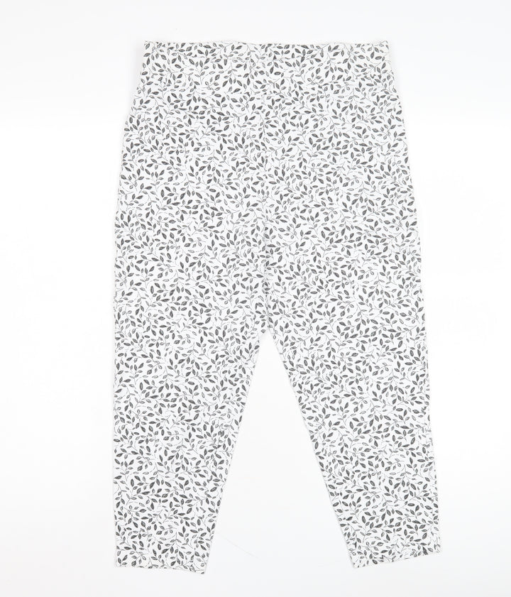 Bonmarché Women’s White Floral Leggings Size 14