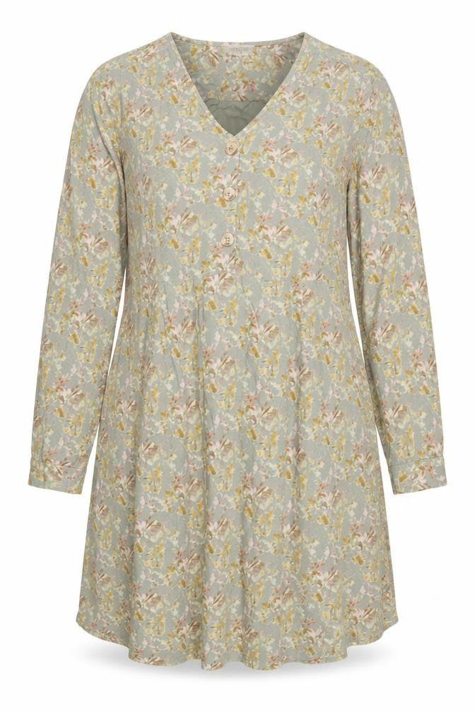 Front view of Indi & Cold Women's Floral Viscose Shift Dress XL