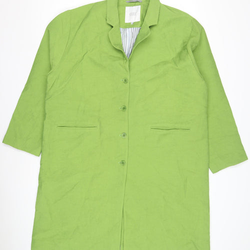 Masai Women's Green Long Overcoat - XL, Cotton