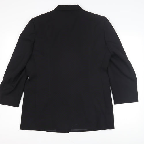 Bonmarché Women's Black Blazer Size 16 Button Closure