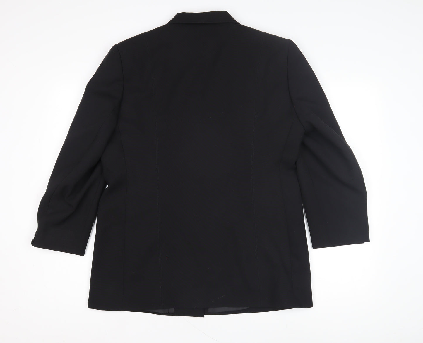 Bonmarché Women's Black Blazer Size 16 Button Closure