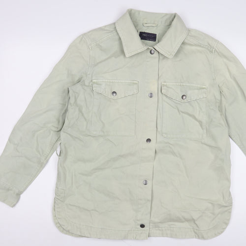 Marks and Spencer Women's Green Cotton Jacket, Size 12
