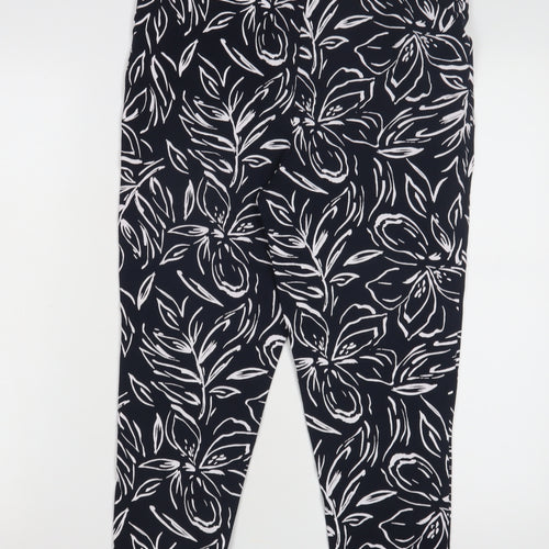 Bonmarché Women's Black Floral Leggings, Size 14