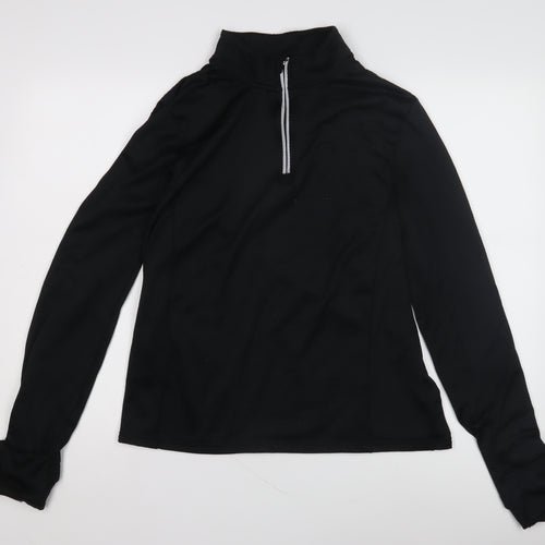 Crane Unisex Black Long Sleeve Athletic Pullover M
