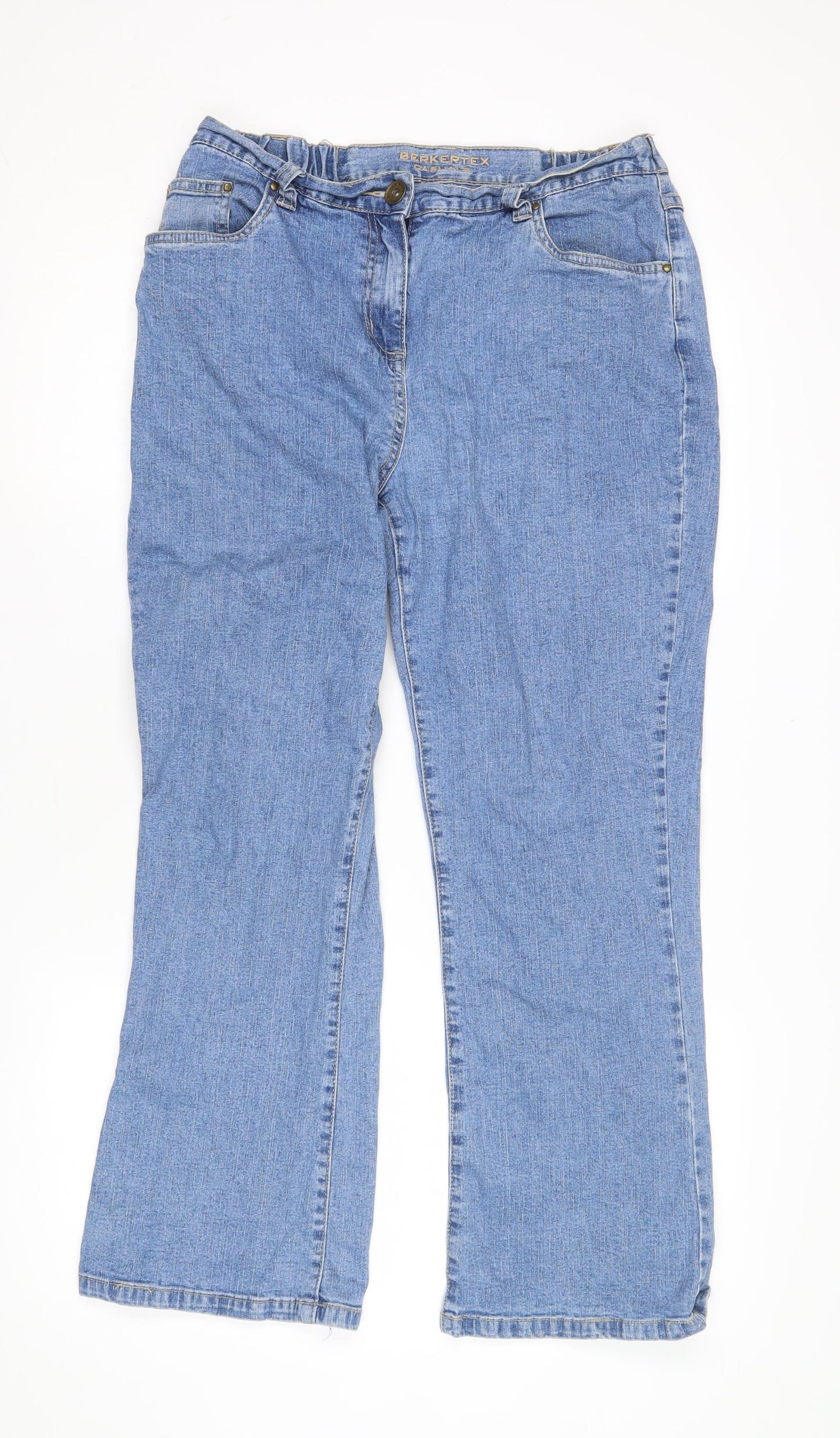 Berkertex Women's Blue Straight Jeans Size 14 Slim
