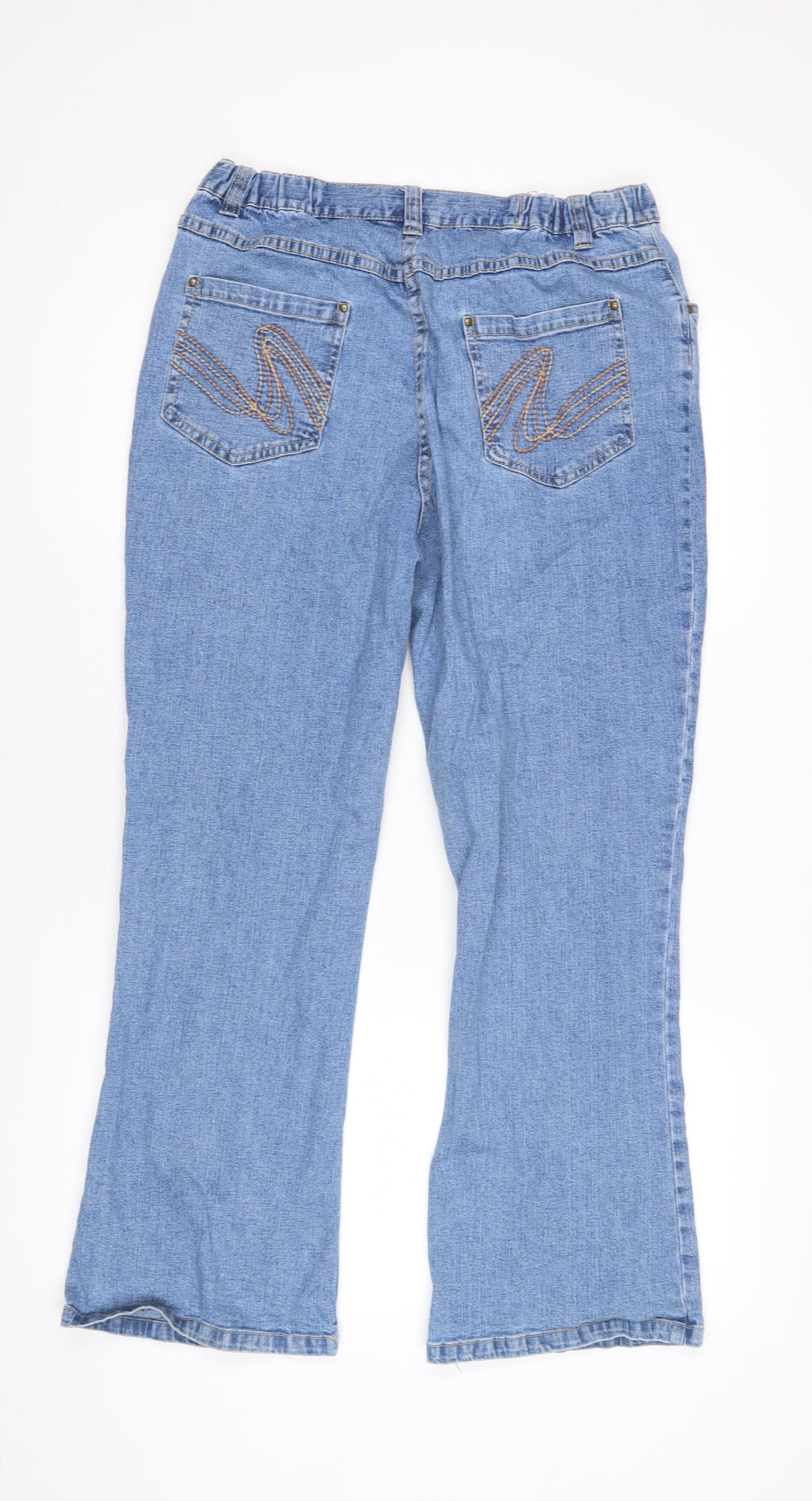 Berkertex Women's Blue Straight Jeans Size 14 Slim