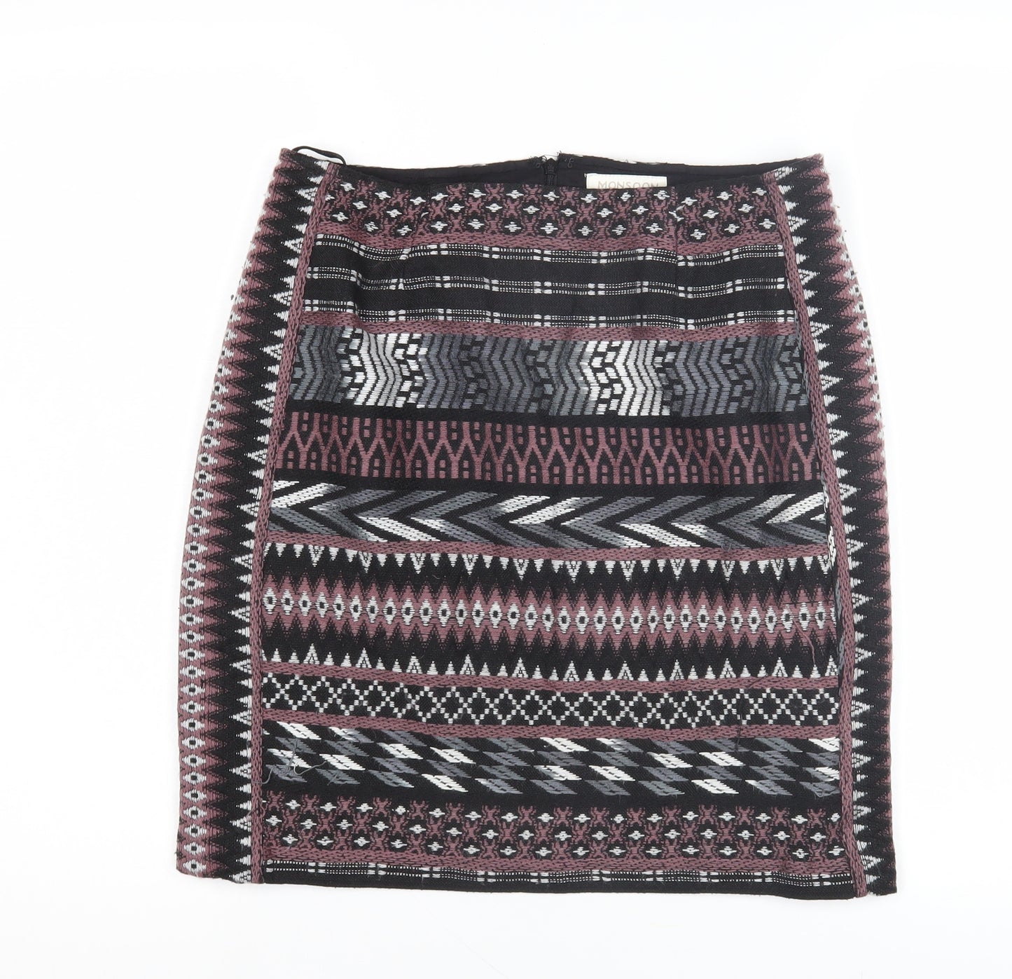 Monsoon Women’s Multicoloured Geometric Pencil Skirt Size 8