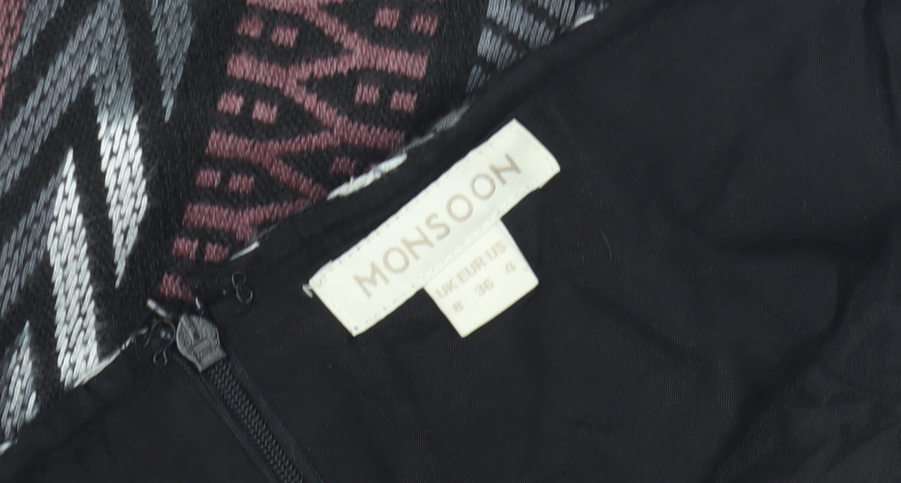 Monsoon Women’s Multicoloured Geometric Pencil Skirt Size 8