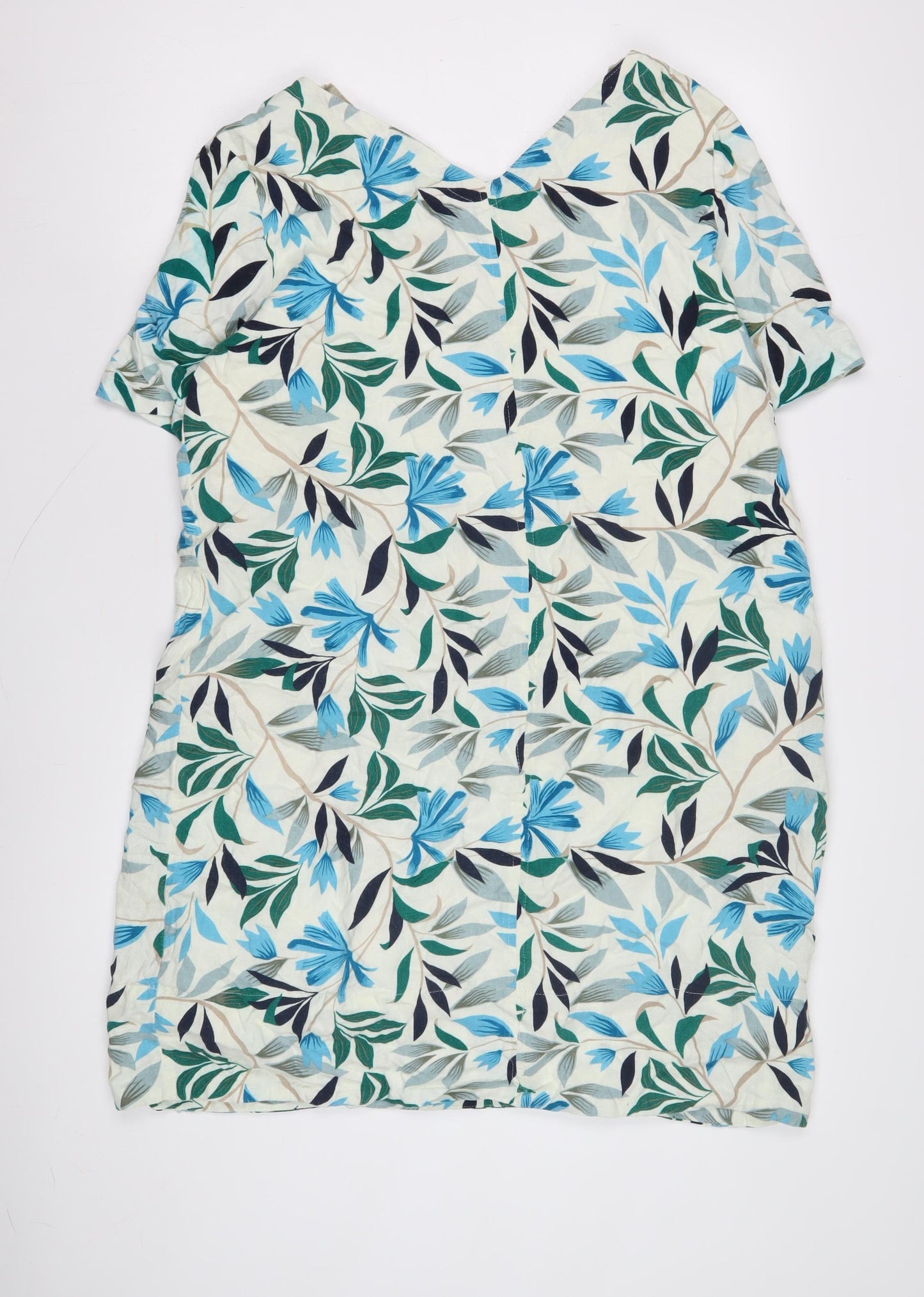 Marks and Spencer Women's Ivory Floral Dress Size 16