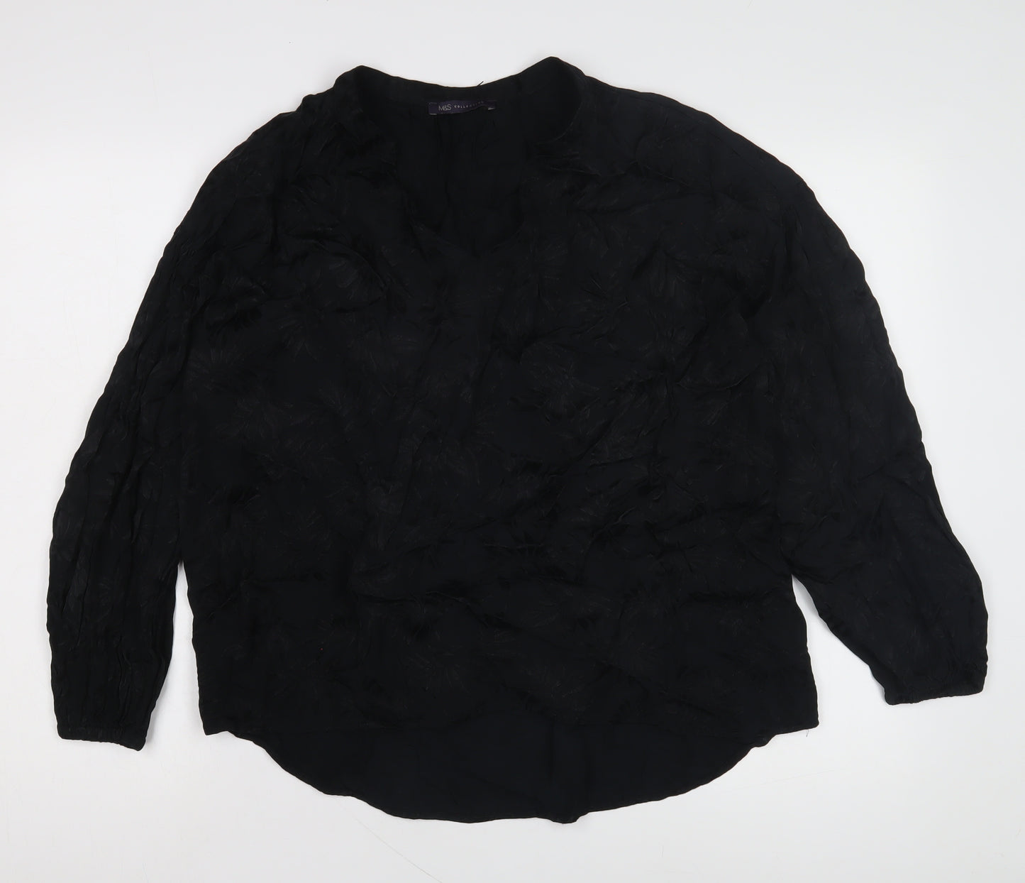 Marks and Spencer Women’s Black Long Sleeve Blouse, Size 14