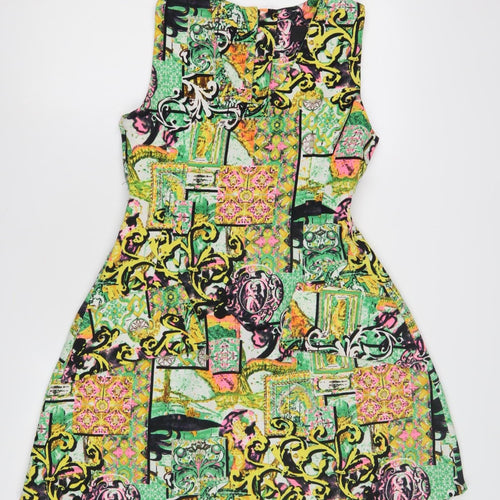 Women's Multicoloured Patchwork Sleeveless Dress