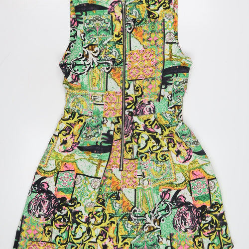 Women's Multicoloured Patchwork Sleeveless Dress
