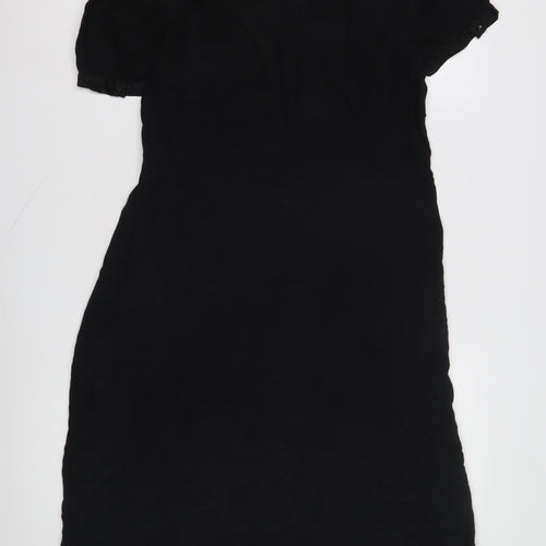 Whistles Women's Black Dress, Size 12, Short Sleeve