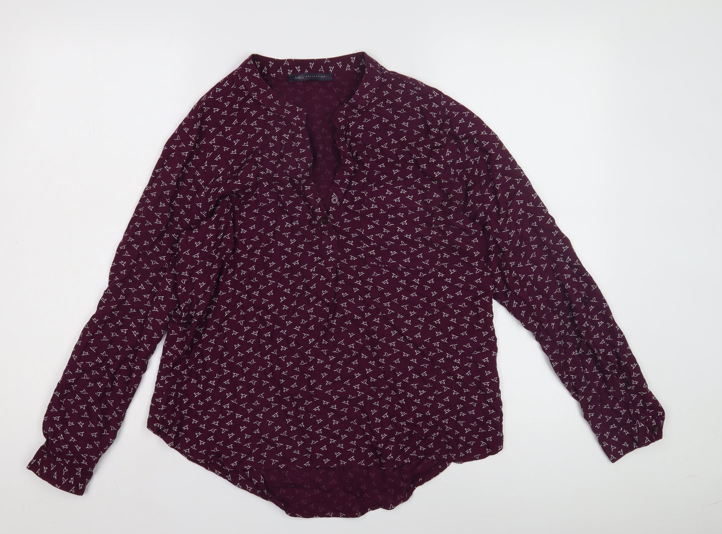 Marks and Spencer Women's Pink Blouse Size 10