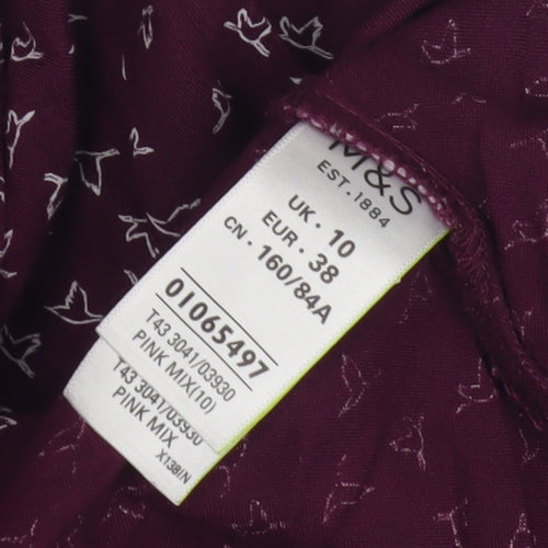 Marks and Spencer Women's Pink Blouse Size 10