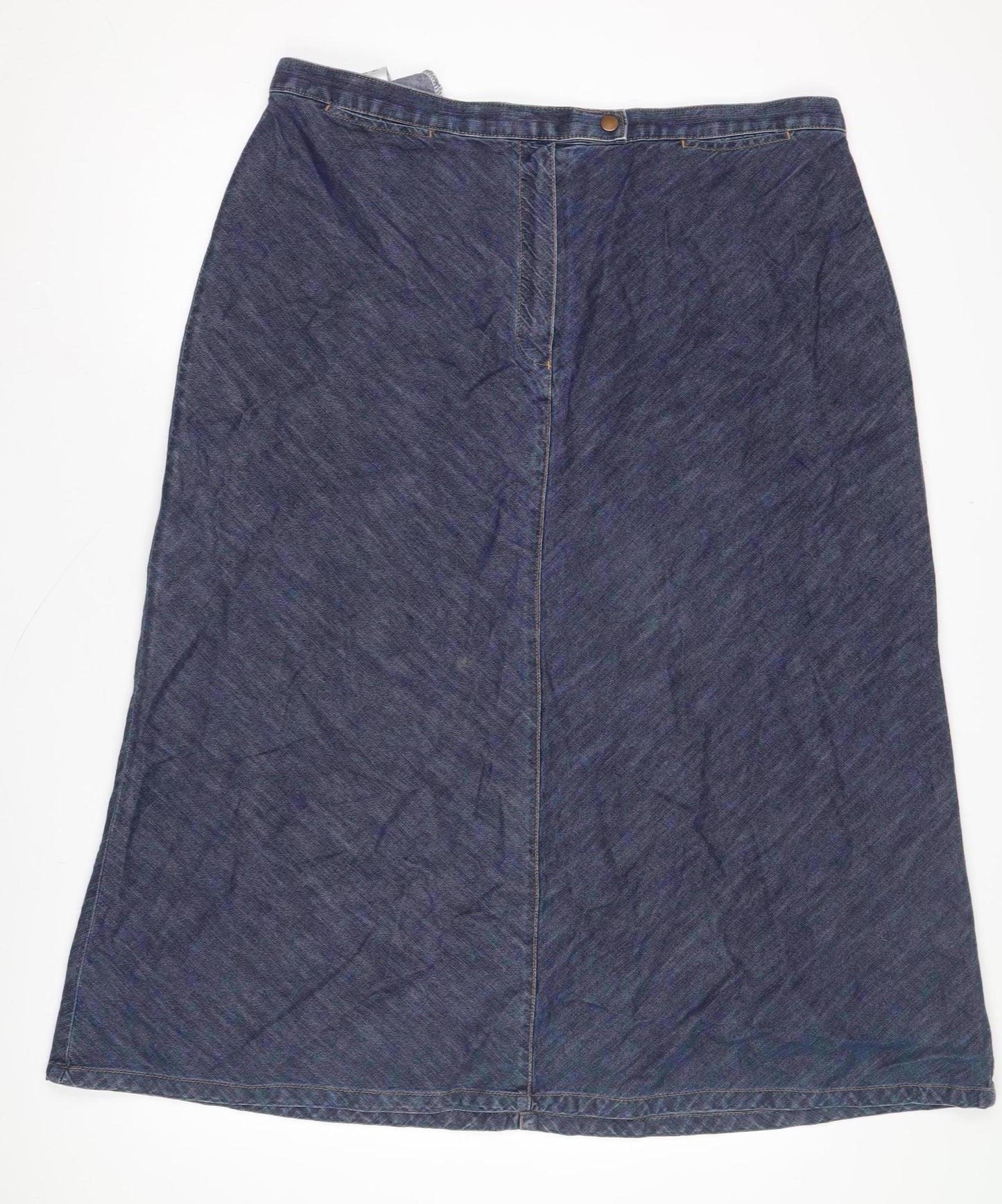 Marks and Spencer Women's Blue Denim A-Line Skirt, Size 20