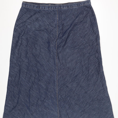 Marks and Spencer Women's Blue Denim A-Line Skirt, Size 20
