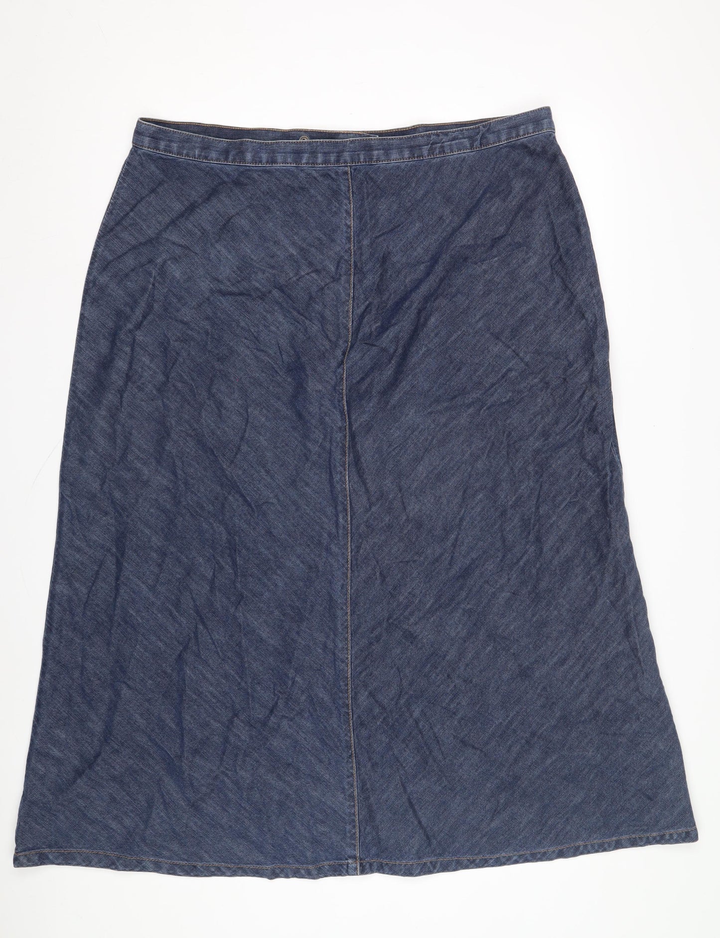 Marks and Spencer Women's Blue Denim A-Line Skirt, Size 20