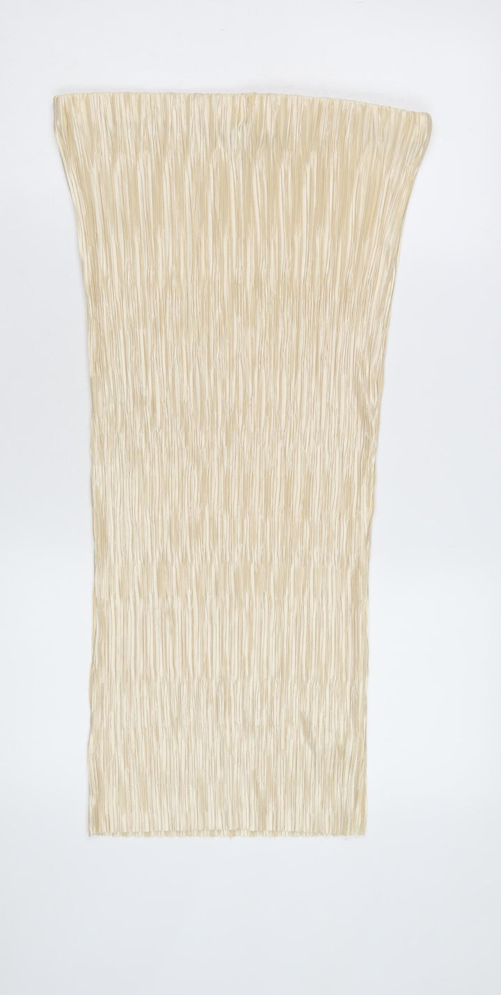 Next Women's Beige Pleated Skirt L