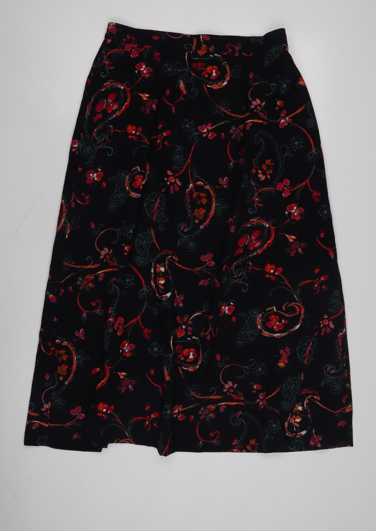 Elvi Women's Multicoloured A-Line Floral Midi Skirt - Size 16