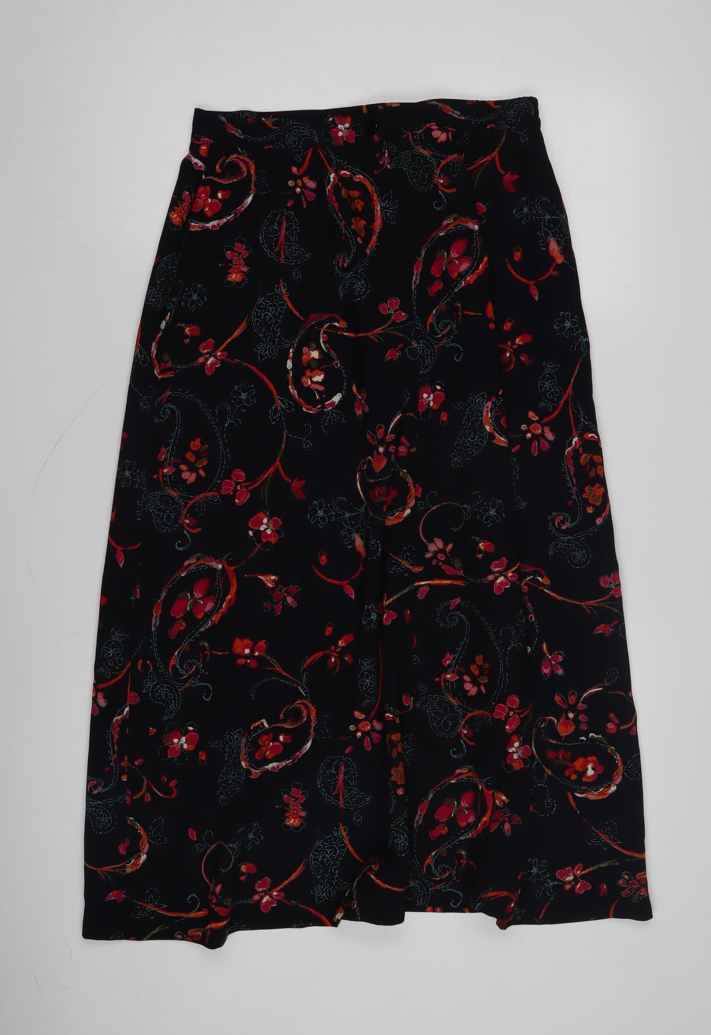 Elvi Women's Multicoloured A-Line Floral Midi Skirt - Size 16