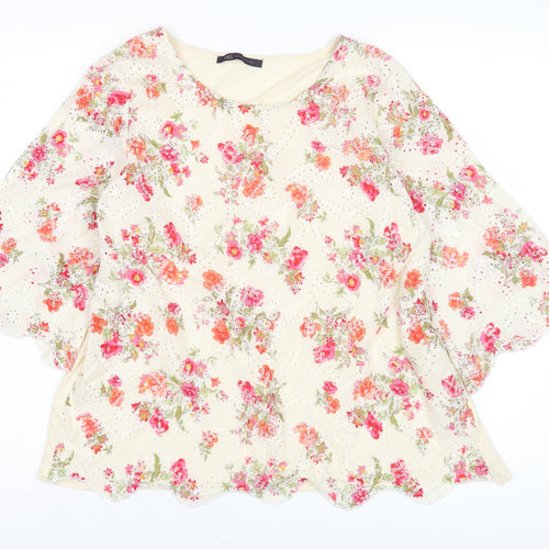 Marks and Spencer Women's Floral Blouse, Size 14, Cotton