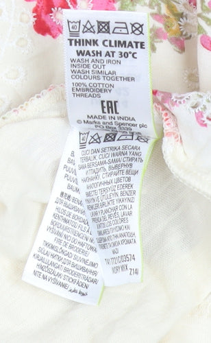 Marks and Spencer Women's Floral Blouse, Size 14, Cotton