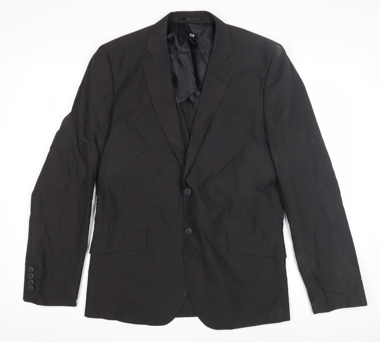 H&M Men's Black Blazer Jacket Size 52 Stylish