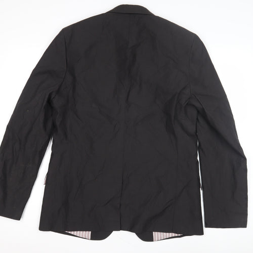 H&M Men's Black Blazer Jacket Size 52 Stylish