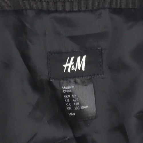 H&M Men's Black Blazer Jacket Size 52 Stylish