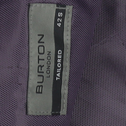 Burton Men's Black Blazer 42S Short Notch Lapel