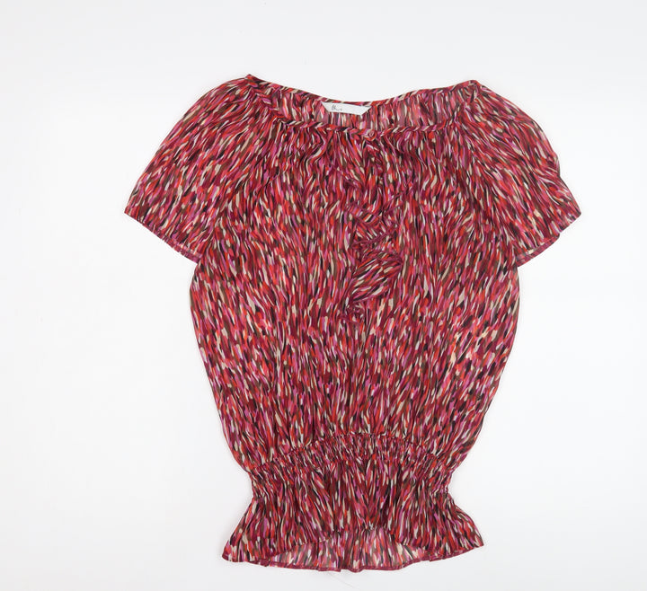 BHS Women's Multicoloured Tunic Blouse - Size 16