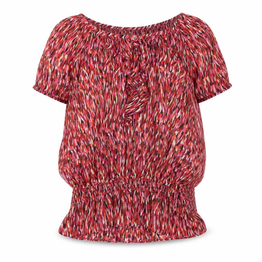 Front view of BHS Women's Multicoloured Tunic Blouse -, size 16