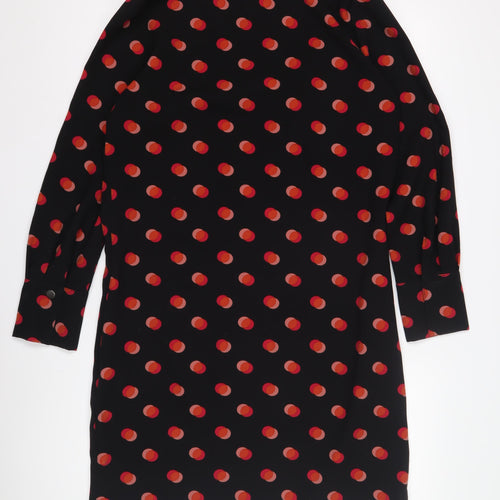 Next Women's Black Polka Dot Long Sleeve Dress Size 14