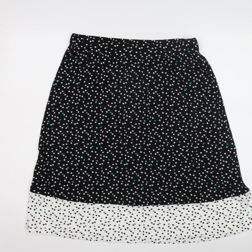 Bonmarché Women's Black 16 A-Line Geometric Skirt