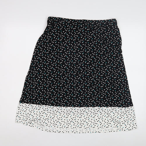 Bonmarché Women's Black 16 A-Line Geometric Skirt