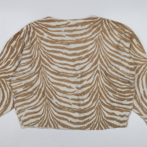 Marks and Spencer Women's Beige Animal Print Pullover, L