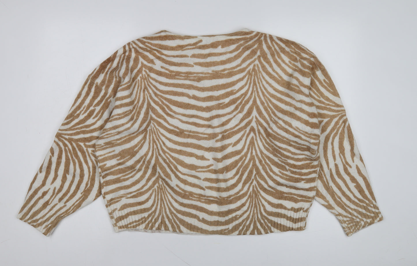 Marks and Spencer Women's Beige Animal Print Pullover, L