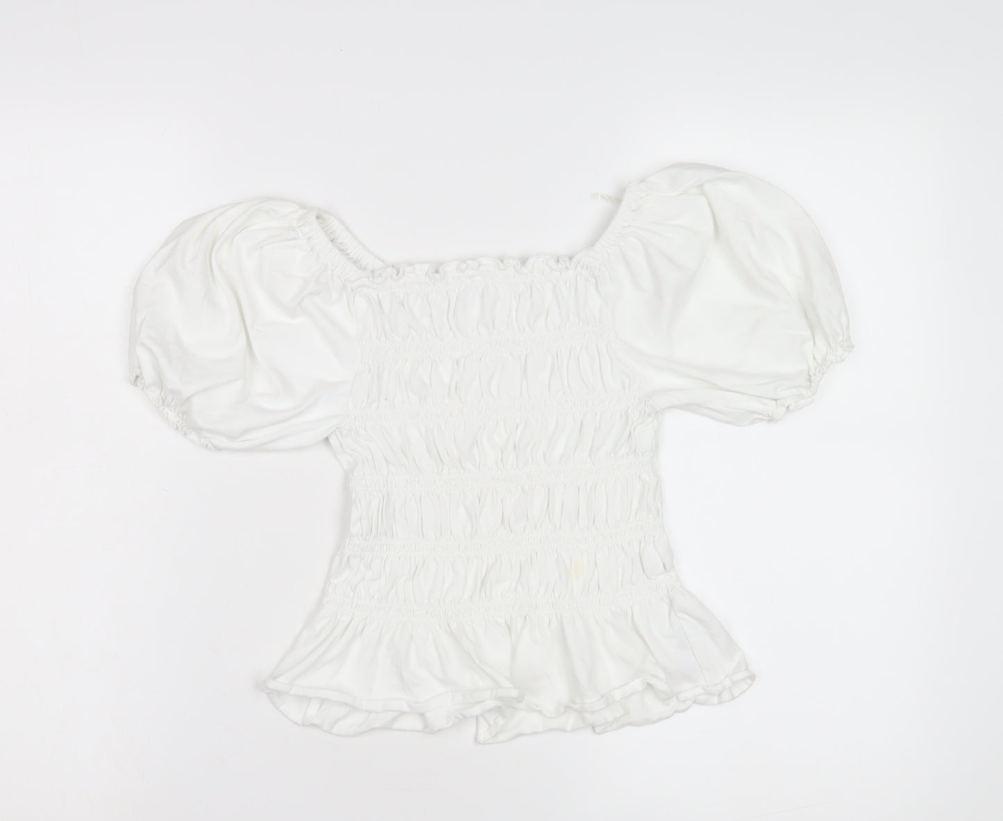 Next Women's White Blouse, Size 10, Puff Sleeves