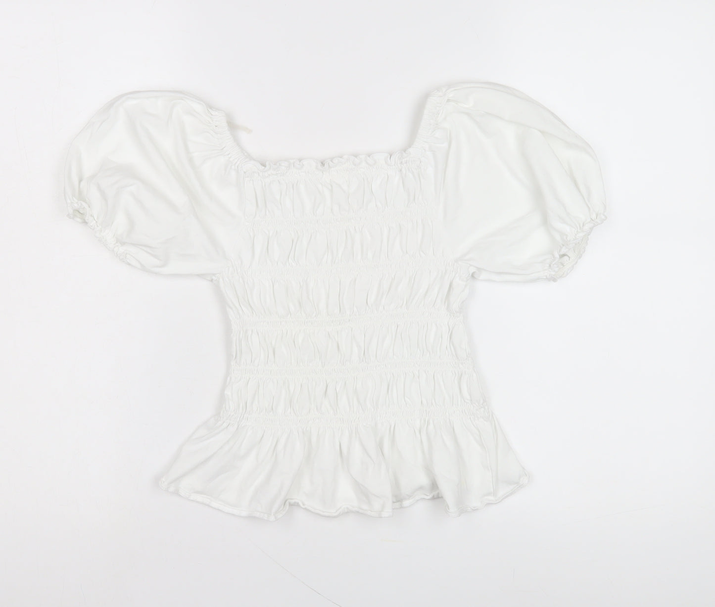 Next Women's White Blouse, Size 10, Puff Sleeves