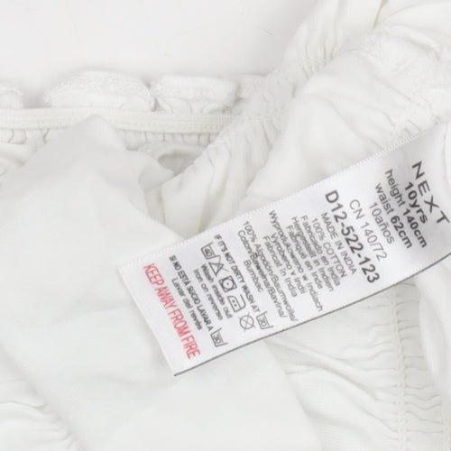 Next Women's White Blouse, Size 10, Puff Sleeves
