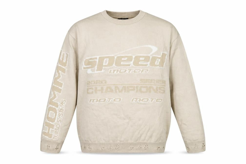 Front view of boohooMAN Men's Beige M jumper